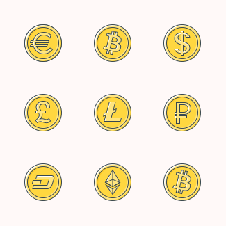 Currency and Cryptocurrency signs (Free) icons pack