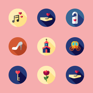 Wedding icons pack