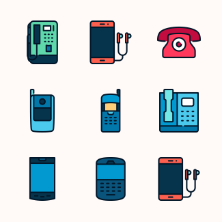 Phone icon set icons pack