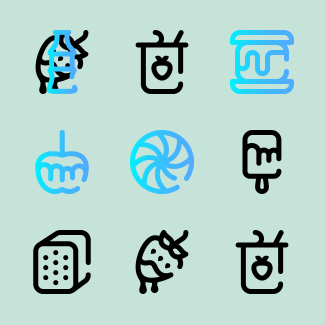 Sweets and Candies icons pack