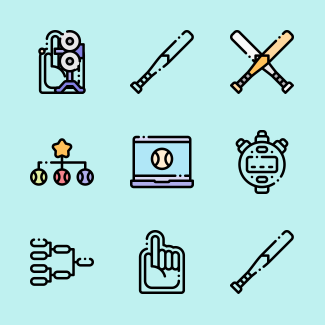 Baseball icons pack
