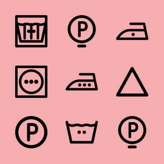 Laundry Instructions icons pack