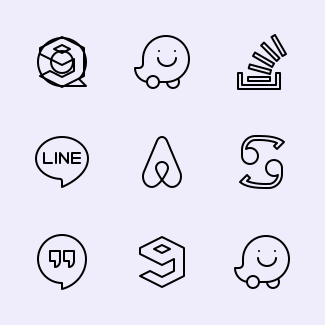 Social Media (Outline) icons pack