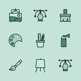 Graphic Design & Creative Package icons pack