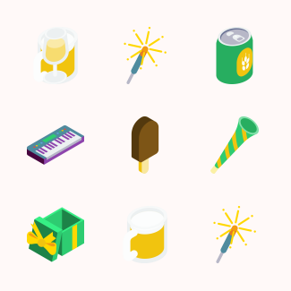 Birthday icons pack