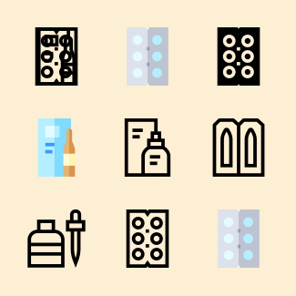 Pharmacy icons pack