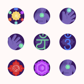 Chakras icons pack
