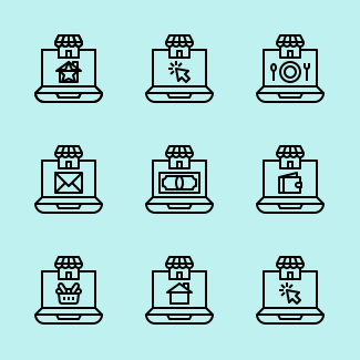 Online shop icons pack