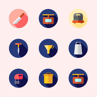 Kitchenware icons pack