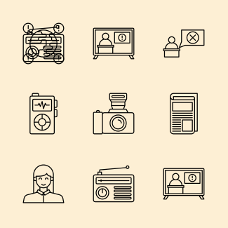 Journalism icons pack