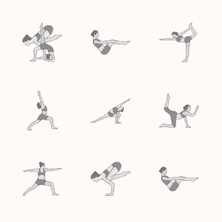 Yoga Poses | scribble icons pack