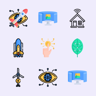 Technology of the Future icons pack
