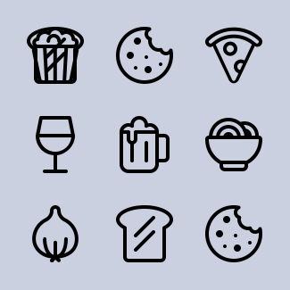 Food icons pack