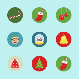 Christmas icons pack