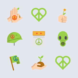 Peace icons pack