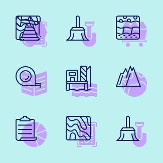 Geology icons pack