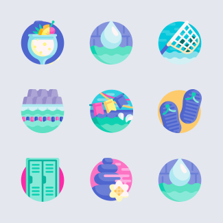 Swimming Pool icons pack