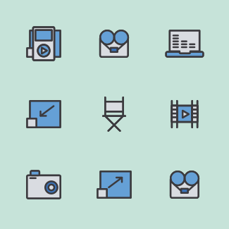 Media color icons pack