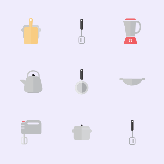 Kitchen Tool Set icons pack