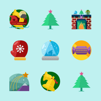 Christmas icons pack