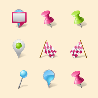 Vista Map Markers icons pack