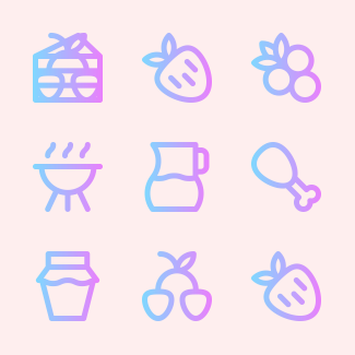 Summer Food And Drinks icons pack