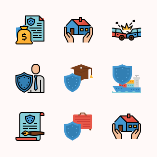 Insurance icons pack