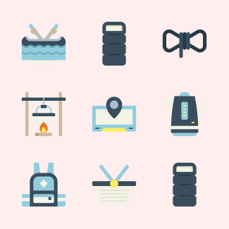CAMPING icons pack