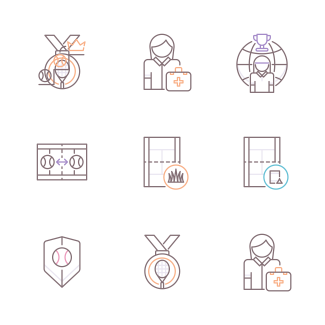 Tennis icons pack