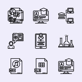 Elearning icons pack