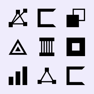 Abstract Glyph icons pack