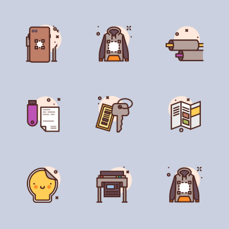 Printing icons pack