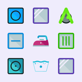 Washing Instructions icons pack