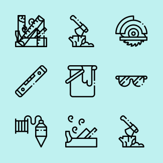 Carpentry icons pack