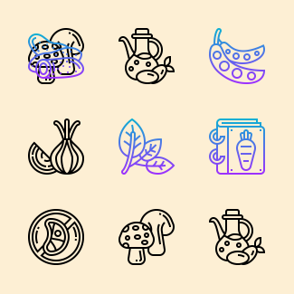 Vegan icons pack