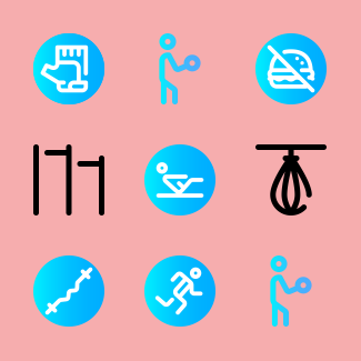 Gym icons pack