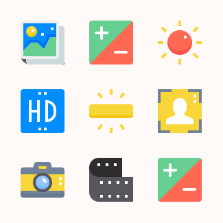 Photography And Cinema icons pack