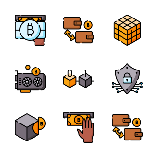 Blockchain icons pack
