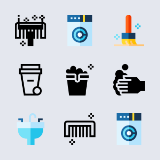 Hygiene Routine icons pack