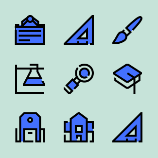 Education icons pack