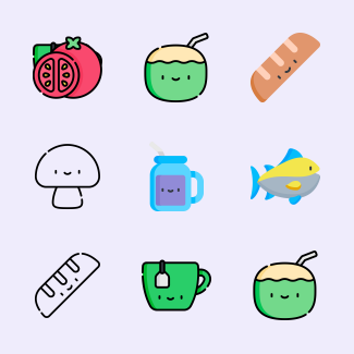 Healthy Food icons pack
