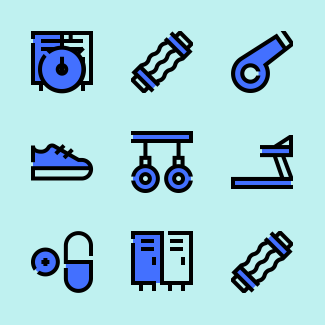 Health and Fitness icons pack