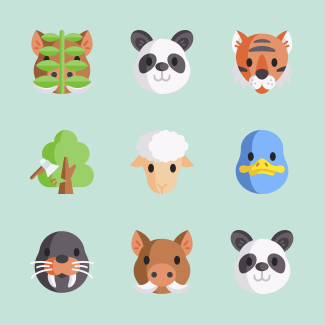 Wildlife icons pack