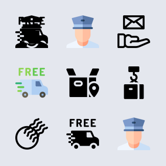 Delivery icons pack