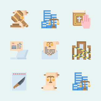 Law icons pack