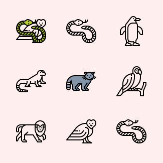 Zoo icons pack