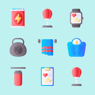 Gym icons pack