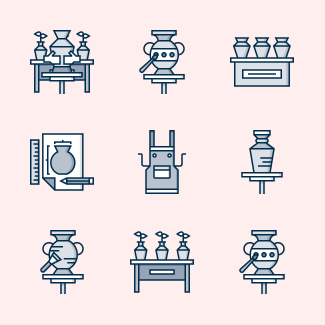 Pottery and Ceramics icons pack