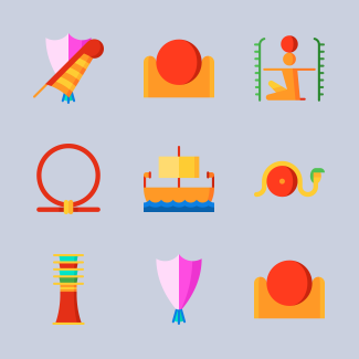 Egypt and egyptians icons pack